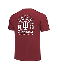 Image One Men's Crimson Indiana Hoosiers Comfort Colors Mascot Overlay T-Shirt