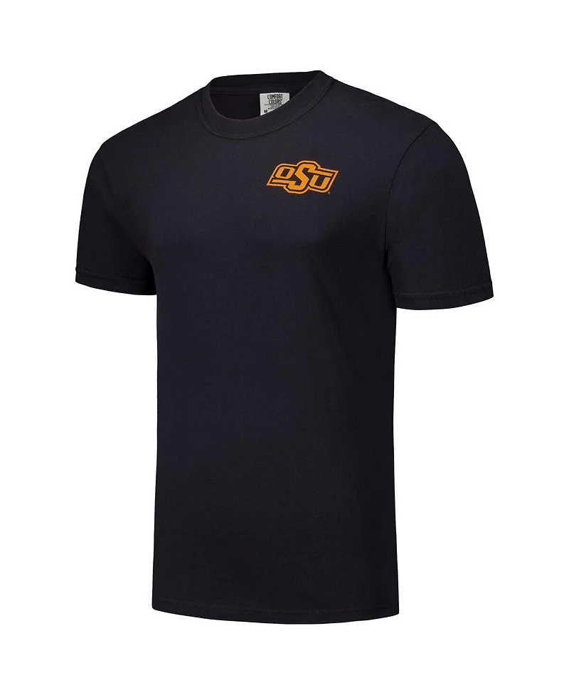 Image One Men's Black Oklahoma State Cowboys Baseball Comfort Colors T-Shirt
