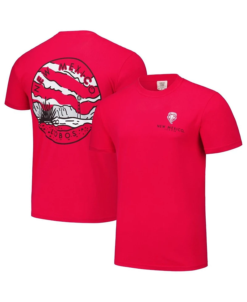 Image One Men's and Women's Cherry New Mexico Lobos Scenic Comfort Colors T-Shirt