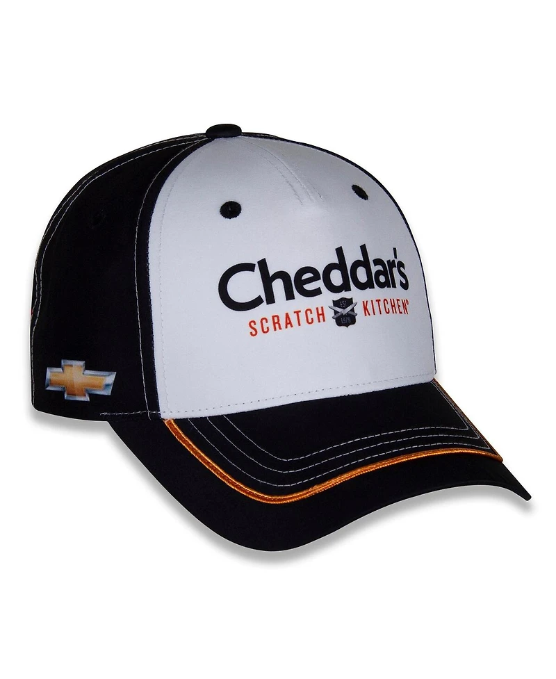Richard Childress Racing Team Collection Men's White/Black Kyle Busch Cheddars Uniform Adjustable Hat