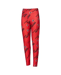 Concepts Sport Women's Red Atlanta Falcons Breakthrough Allover Print Knit Sleep Leggings