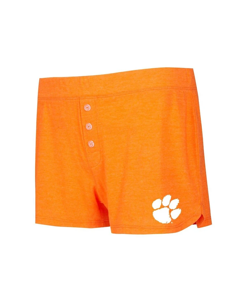 Concepts Sport Women's Orange Clemson Tigers Team Color Long Sleeve T-Shirt and Shorts Set