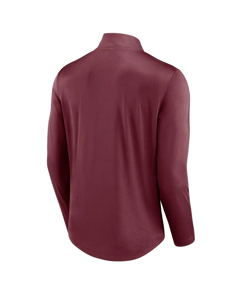 Fanatics Men's Maroon Texas A&M Aggies Quarterback Mock Neck Quarter-Zip Top