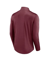 Fanatics Men's Maroon Texas A&M Aggies Quarterback Mock Neck Quarter-Zip Top