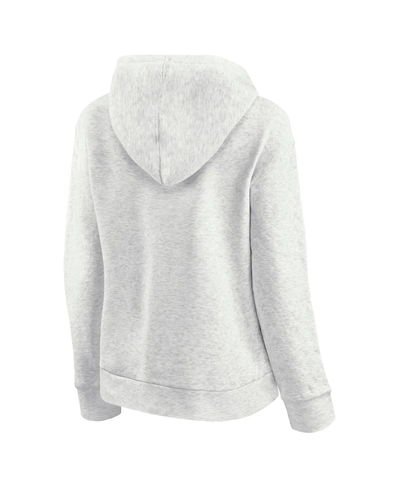 Fanatics Women's Oatmeal Detroit Red Wings True Classics Quilted Pullover Hoodie