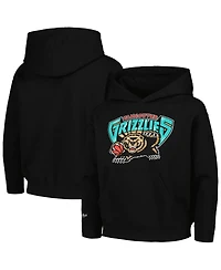 Mitchell & Ness Big Boys and Girls Black Vancouver Grizzlies Hardwood Classics Retro Logo Pullover Hoodie