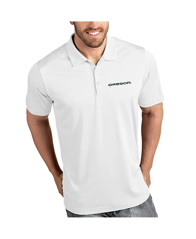 Antigua White Oregon Ducks Tribute Polo Shirt