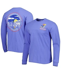Image One Men's Royal Kansas Jayhawks Circle Campus Scene Long Sleeve T-Shirt