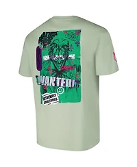 Freeze Max Men's Green Batman Comics Wanted Loose Fit T-Shirt
