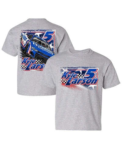 Hendrick Motorsports Team Collection Big Boys and Girls Heather Gray Kyle Larson T-Shirt