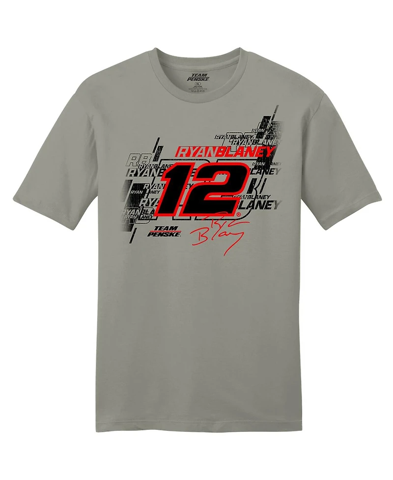 Team Penske Men's Gray Ryan Blaney Lifestyle T-Shirt