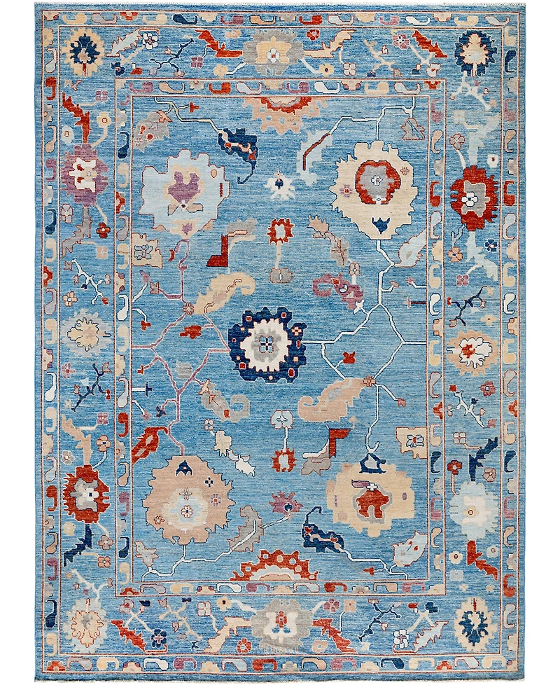 Adorn Hand Woven Rugs Colorful Oushak M1945 9'2''x12'8'' Area Rug
