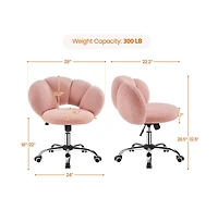 Yaheetech Boucle Upholstered Home Office Chair