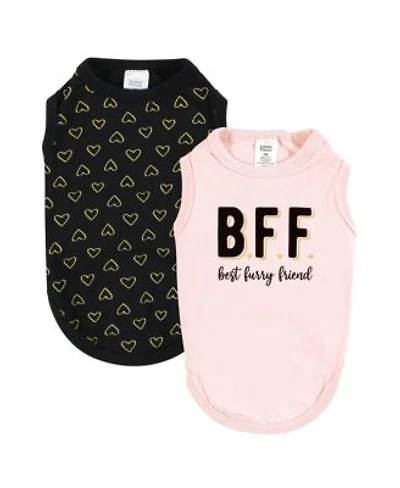 Luvable Friends Dog Pet Dog Cats Cotton T Shirts 2pk Bff Hearts X Large