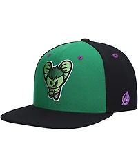 Lids Big Boys and Girls Green Hulk Chibi Glow-in-the-Dark Snapback Hat