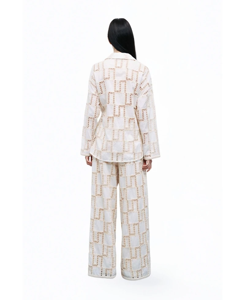 Nocturne Women's Belted Embroidered Jacket