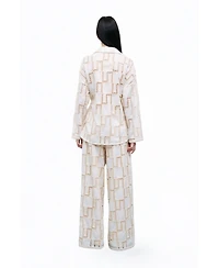 Nocturne Women's Belted Embroidered Jacket