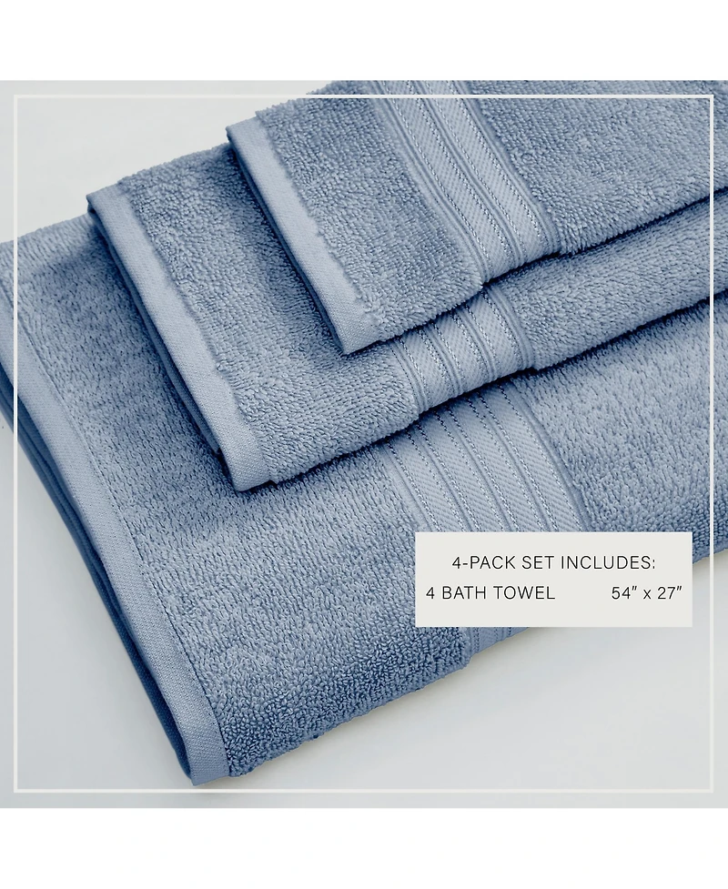 Linery & Co. Quick-Drying Cotton 4-Piece Bath Towel Set