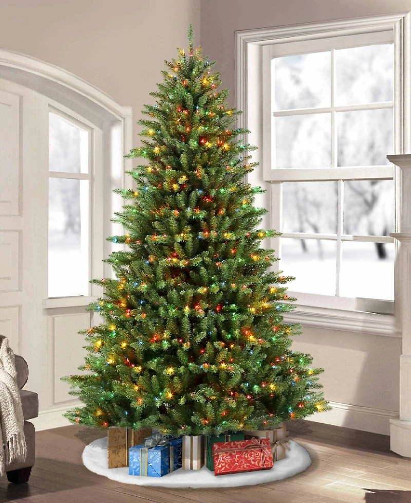 Puleo 7.5FT Pre-Lit Franklin Fir Artificial Christmas Tree