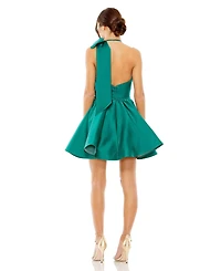 Mac Duggal Women's High Neck Bow Detail Mini Dress