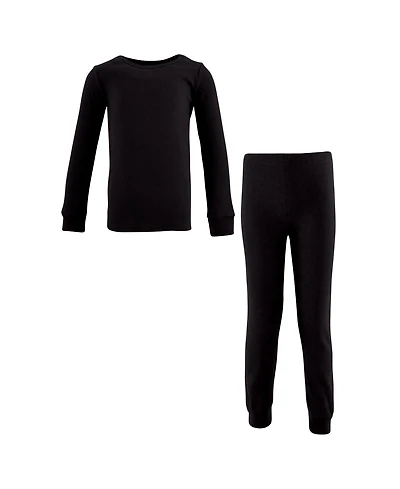 Hudson Baby Boys Thermal Long Underwear 2pc Set, Black, 18-24 Months