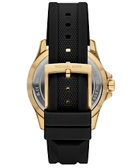 Michael Kors Women's Everest Three-Hand Black Silicone Watch, 40mm