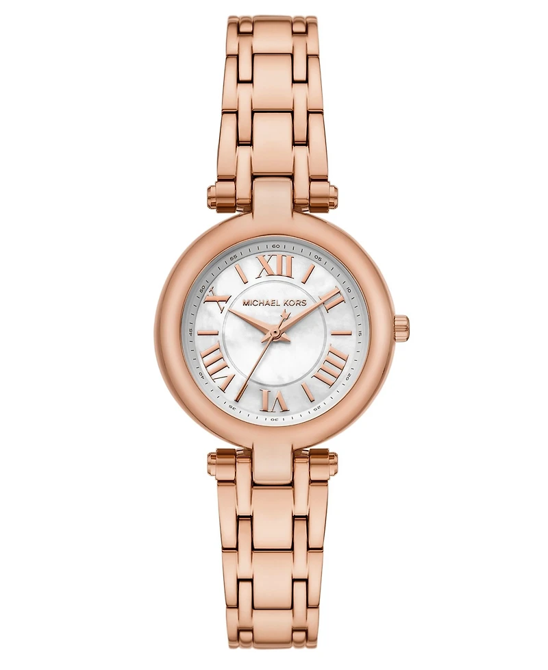Michael Kors Women's Laney Three-Hand Rose Gold-Tone Stainless Steel Watch, 30mm