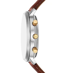 Michael Kors Men's Blake Multifunction Luggage Leather Watch, 42mm