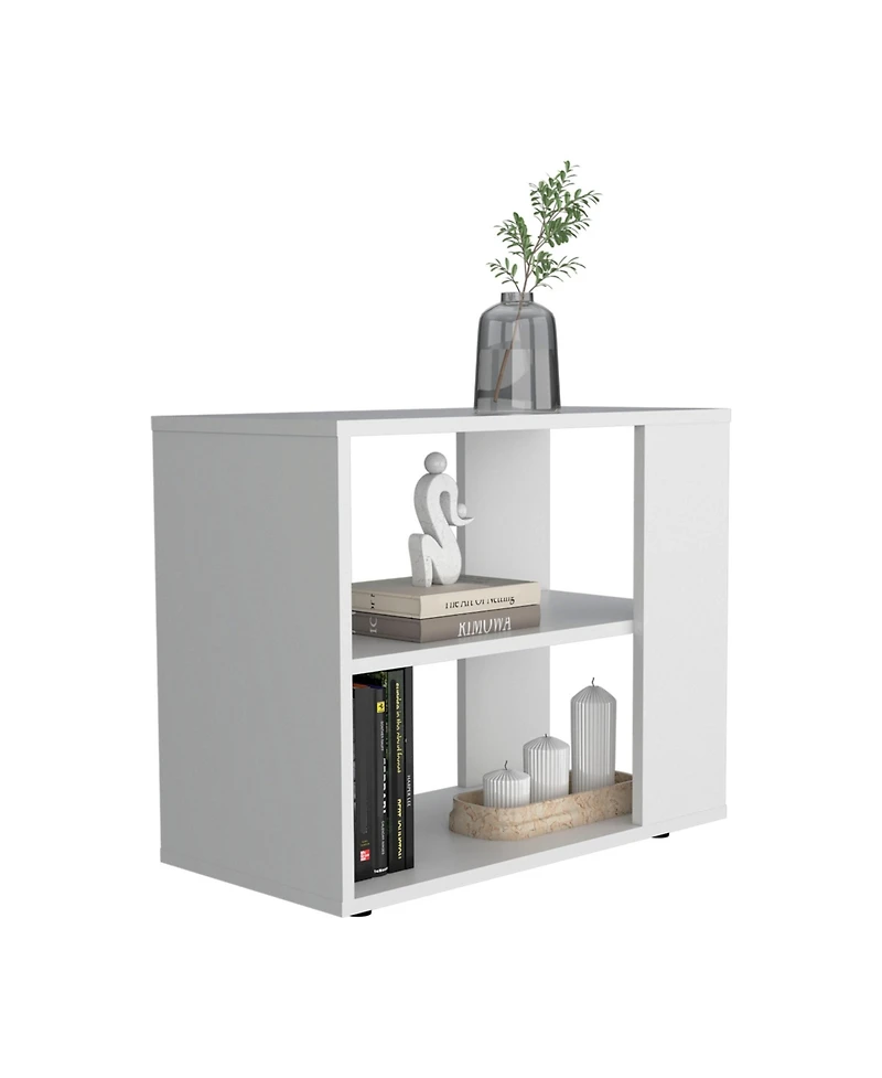 Cavalero Sideboard Table, 4 Legs, 2 Shelves, White