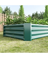 Raised Garden Bed Outdoor, 6×3×1ft , Metal Raised Rectangle Planter Beds for Plants, Vegetables, and Flowers