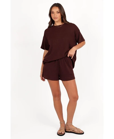 Petal and Pup Granger Knit Short Set - Blue
