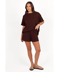 Petal and Pup Granger Knit Short Set - Blue
