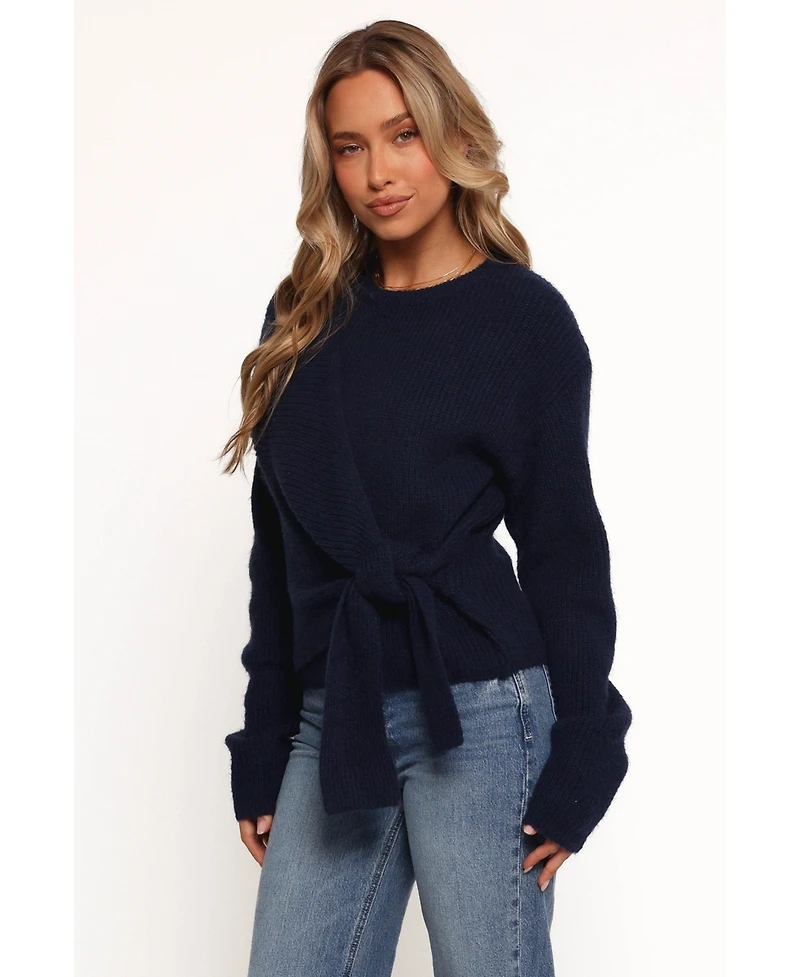 Petal and Pup Women's Ettie Wrap Side Tie Knit Sweater