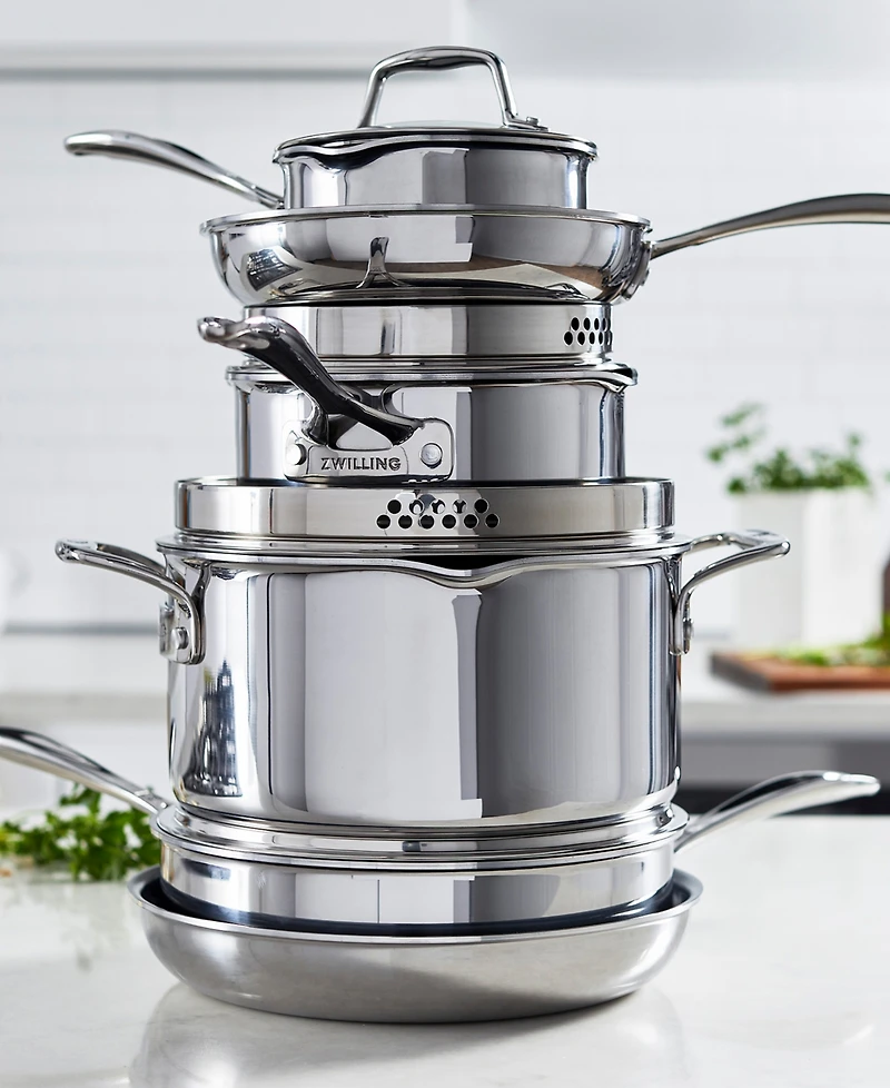 Zwilling Clad Cfx 10-Piece Stainless Steel Ceramic Nonstick Cookware Set