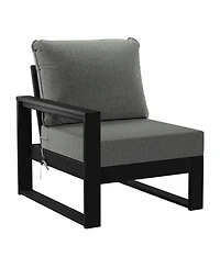 6-Piece Modern Hdpe Outdoor Patio Furniture Sofa Conversation Set with Coffee Table