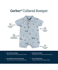 Gerber Baby Boys Polo Golf Romper