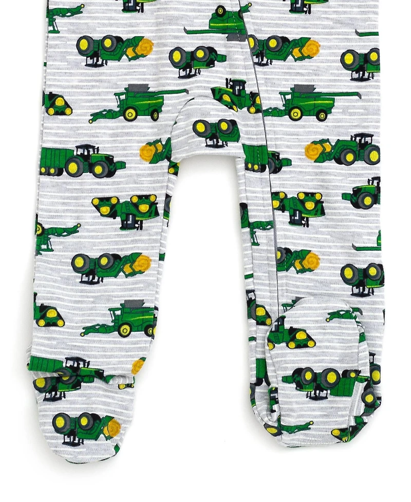 John Deere Baby Boys Ribbed Zip Up Sleep N' Play Coverall