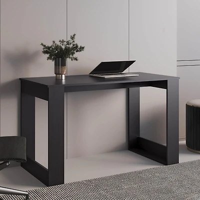 Melb Writing Desk with Ample Workstation and Sturdy Legs, White