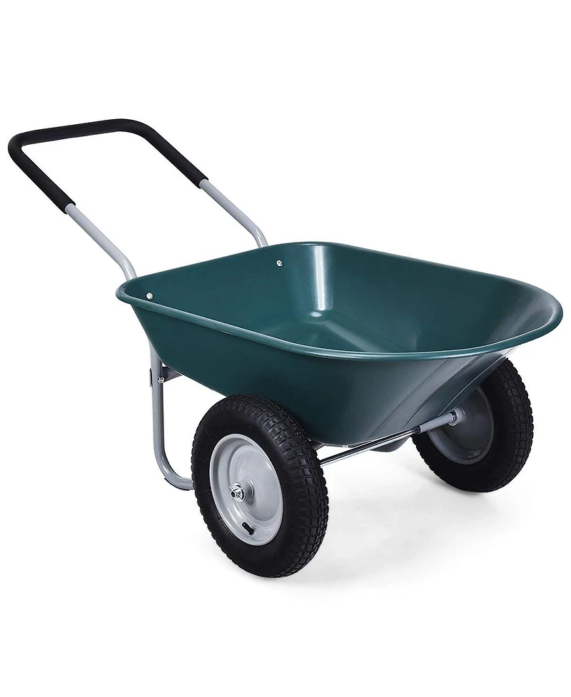 2 Tire Wheelbarrow Garden Cart Heavy-duty Dolly Utility Cart