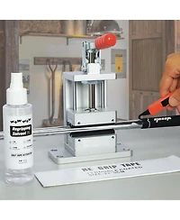 Wosofe Golf Club Regrip Vise Tool,Golfer's Workshop Rubber Vise Clamp,Home Golf Grip Workbench,with 17 Ferrules Suitable for Irons, A Hook Knife and G