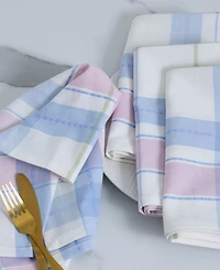 Design Imports Oh Hoppy Day Plaid Cotton Napkins, Set of 4