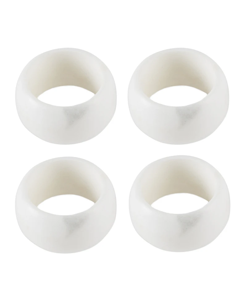 Design Imports Marble Napkin Ring, Set of 4