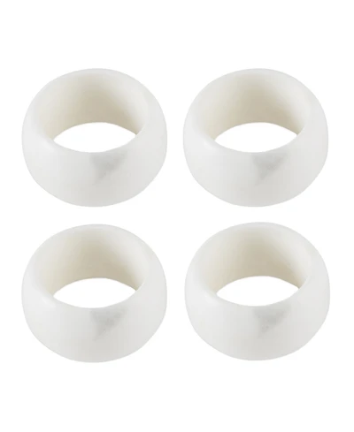 Design Imports Marble Napkin Ring, Set of 4
