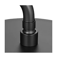 Aquaterior Shower Faucet Set Wall Mount Concealed Mixer Round Shower Head Black
