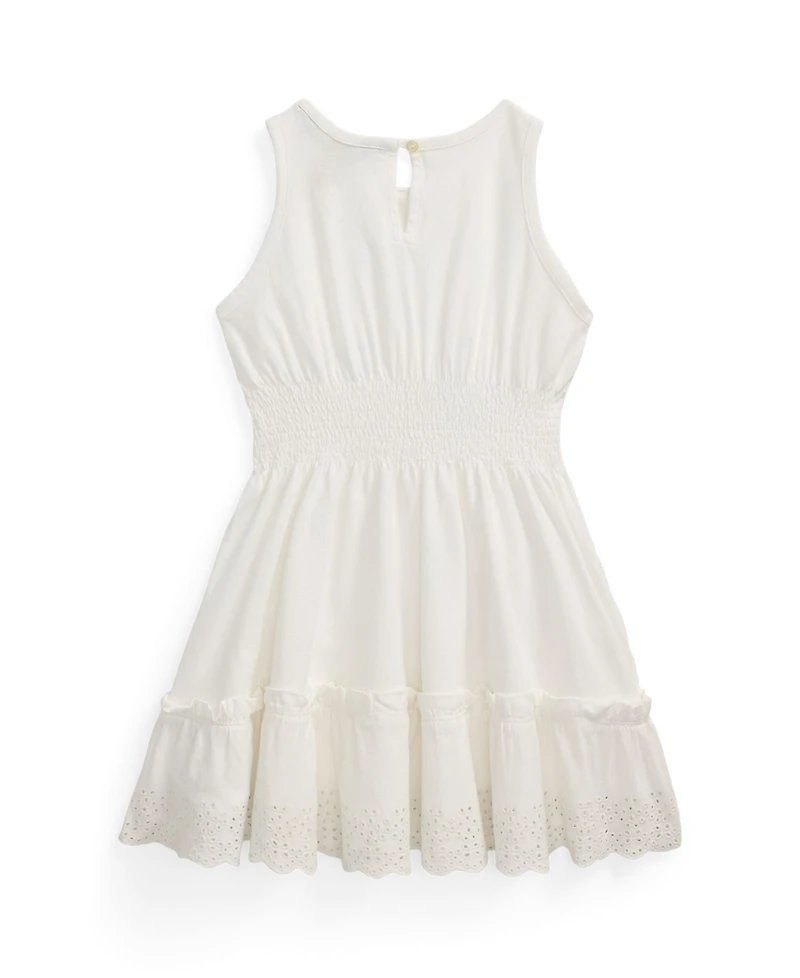Polo Ralph Lauren Toddler and Little Girls Eyelet-Embroidered Jersey Dress