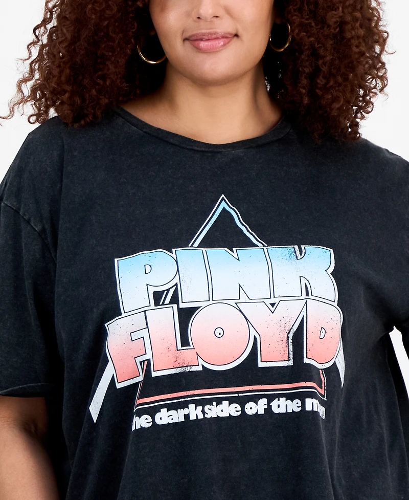 Grayson Threads, The Label Trendy Plus Pink Floyd Cropped Tee