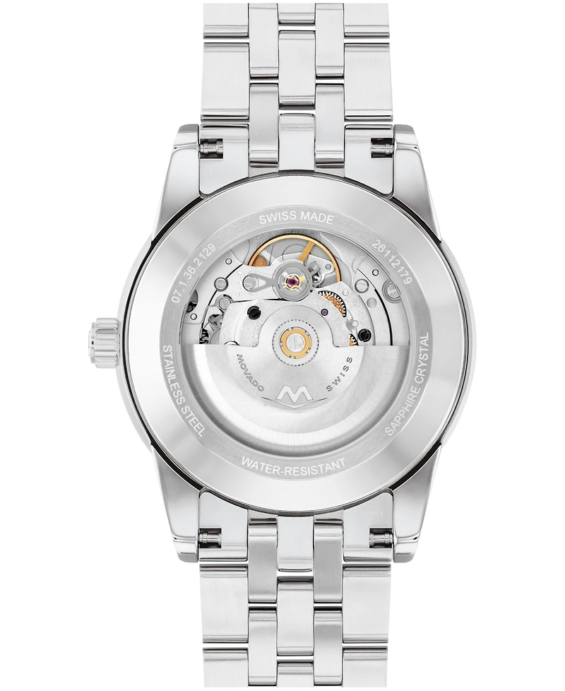 Movado Men's Museum Classic Swiss Automatic Stainless-Steel Watch, 40mm