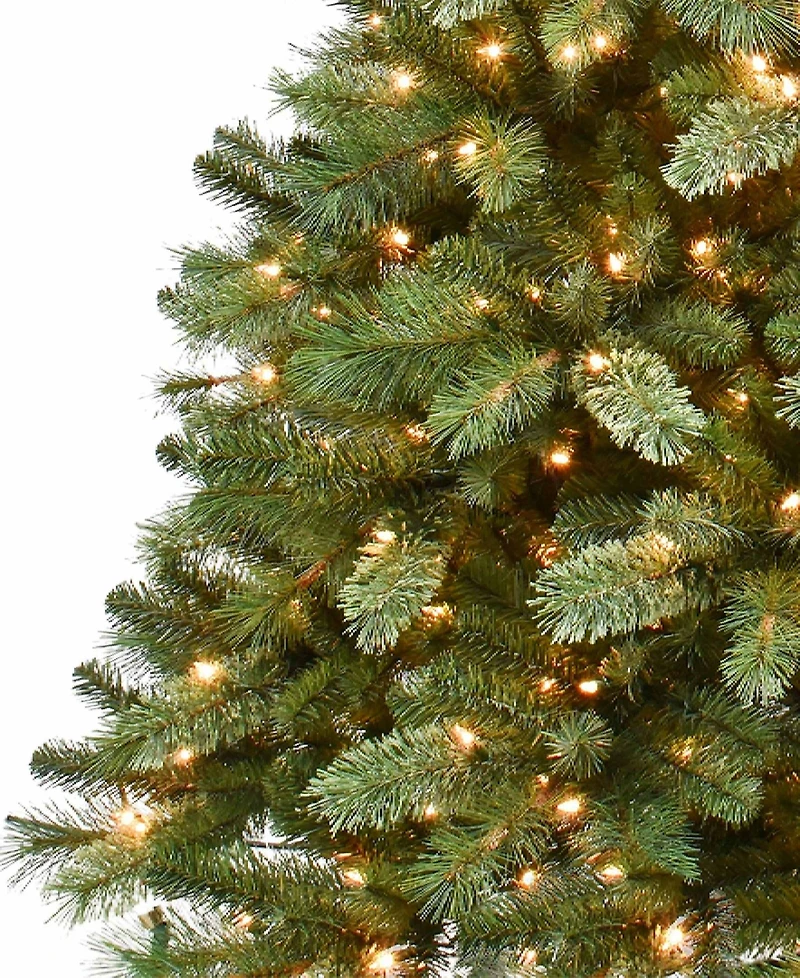 Puleo International 7.5 ft. Pre-Lit Teton Pine Artificial Christmas Tree with 600 Clear Ul listed Lights