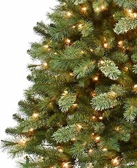 Puleo International 7.5 ft. Pre-Lit Teton Pine Artificial Christmas Tree with 600 Clear Ul listed Lights