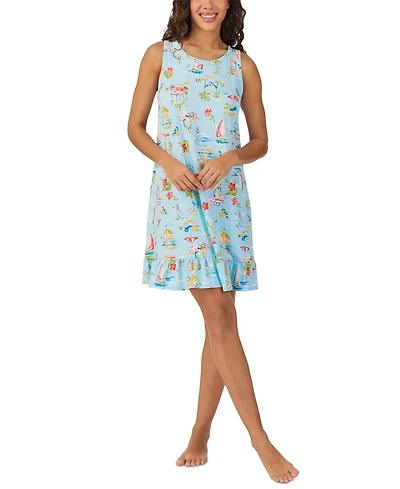 Cuddl Duds Women's Sleeveless Ruffled-Hem Chemise